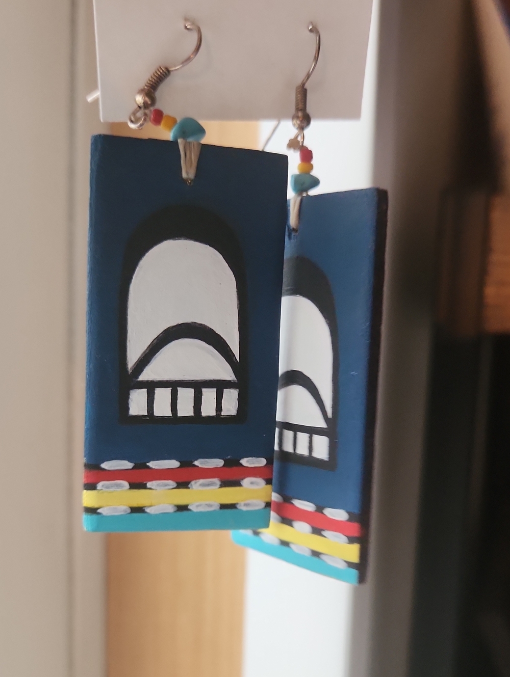 Handpainted Wooden Earrings